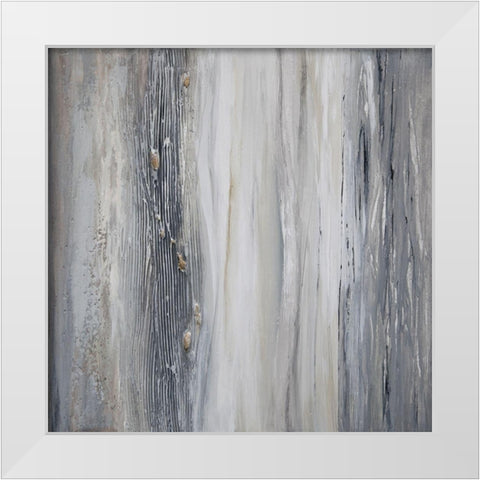 Abstract A White Modern Wood Framed Art Print by Hinz