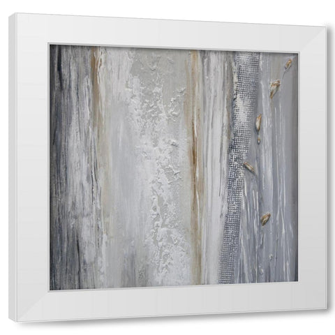 Abstract C White Modern Wood Framed Art Print by Hinz