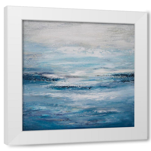 Seascape II White Modern Wood Framed Art Print by Hinz