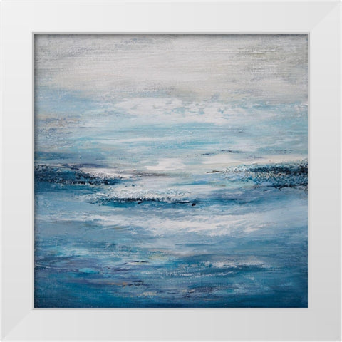 Seascape II White Modern Wood Framed Art Print by Hinz