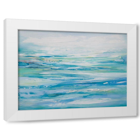 Abstract Seascape White Modern Wood Framed Art Print by Hinz