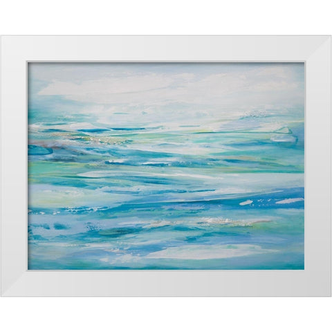 Abstract Seascape White Modern Wood Framed Art Print by Hinz