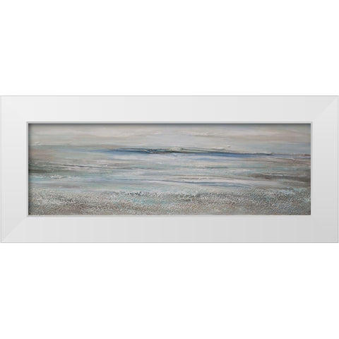 Texture Seascape White Modern Wood Framed Art Print by Hinz