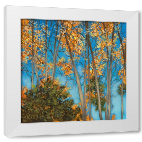 Falling Up I White Modern Wood Framed Art Print by Larson