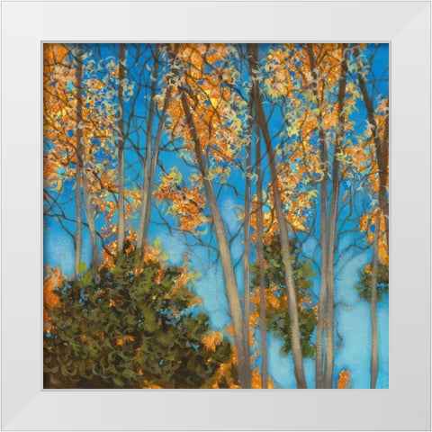 Falling Up I White Modern Wood Framed Art Print by Larson