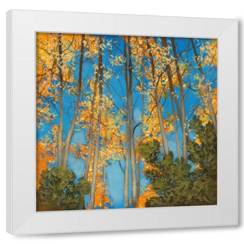 Falling Up II White Modern Wood Framed Art Print by Larson
