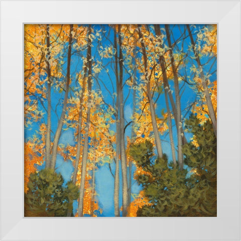 Falling Up II White Modern Wood Framed Art Print by Larson