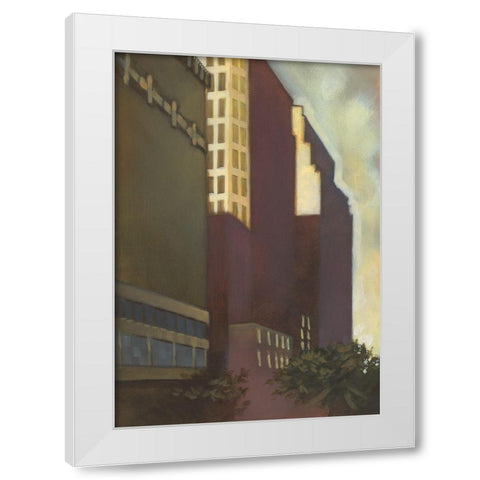 Gotham City White Modern Wood Framed Art Print by Larson