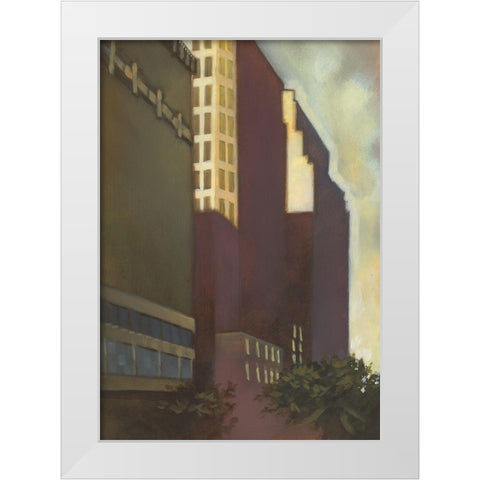 Gotham City White Modern Wood Framed Art Print by Larson