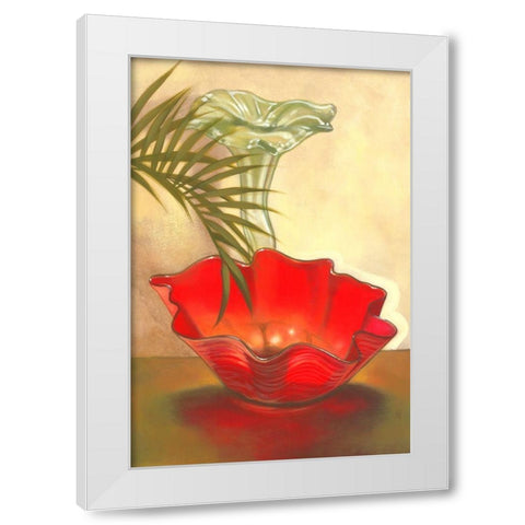 Strawberry Glass White Modern Wood Framed Art Print by Larson