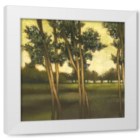 Through the Trees I White Modern Wood Framed Art Print by Larson