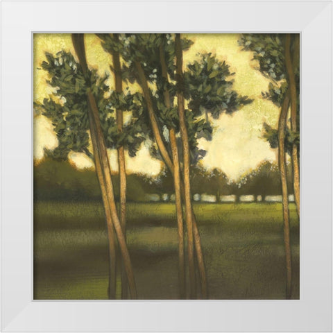 Through the Trees I White Modern Wood Framed Art Print by Larson