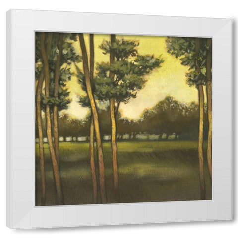 Through the Trees II White Modern Wood Framed Art Print by Larson