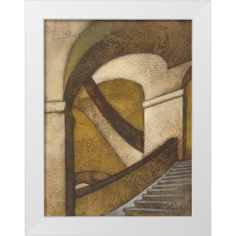 Walk With Me White Modern Wood Framed Art Print by Larson