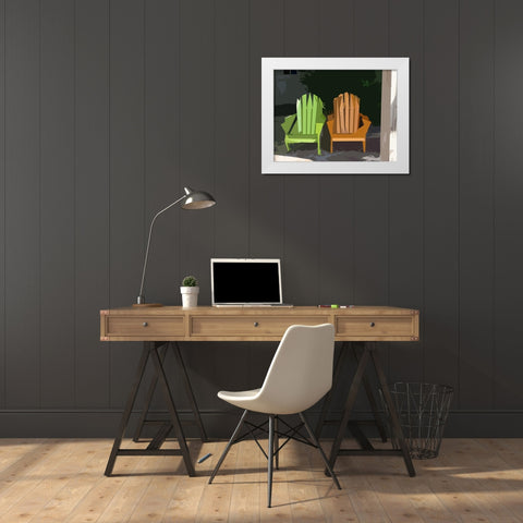 Adirondack II White Modern Wood Framed Art Print by Mack