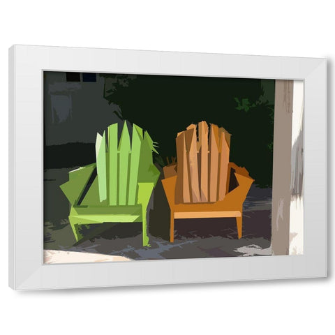 Adirondack II White Modern Wood Framed Art Print by Mack