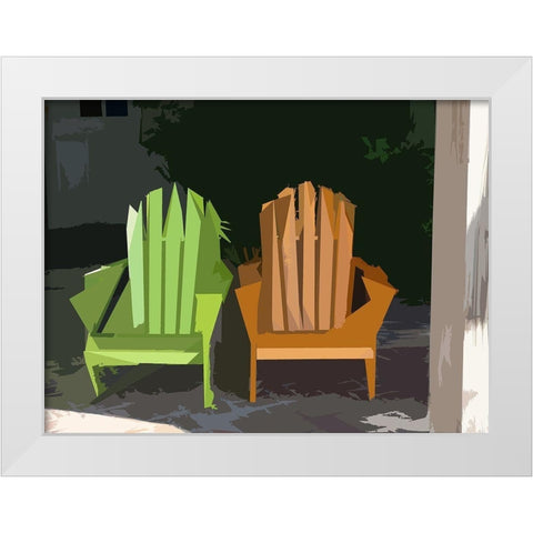 Adirondack II White Modern Wood Framed Art Print by Mack