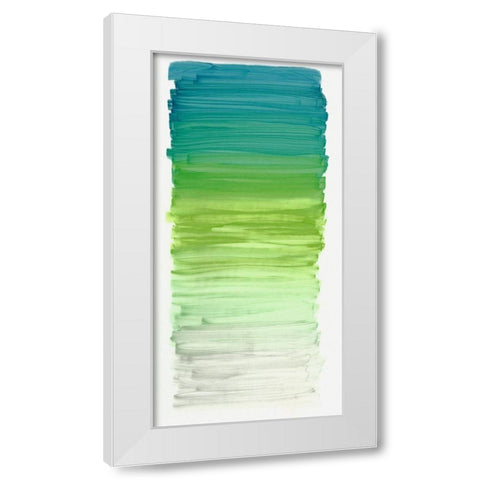 Color Strip Aqua White Modern Wood Framed Art Print by King