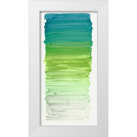 Color Strip Aqua White Modern Wood Framed Art Print by King