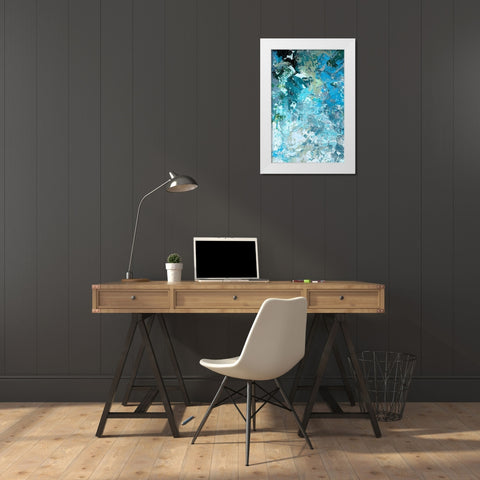 Multiple Blues II White Modern Wood Framed Art Print by King