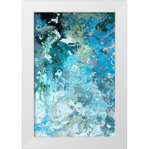 Multiple Blues II White Modern Wood Framed Art Print by King