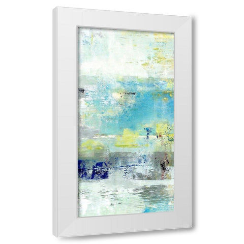 Painted Coast I White Modern Wood Framed Art Print by King