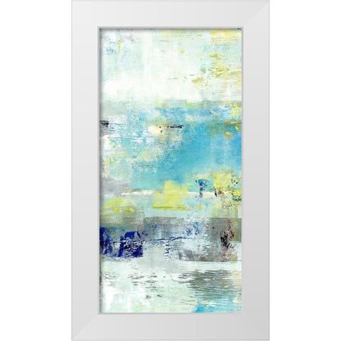 Painted Coast I White Modern Wood Framed Art Print by King