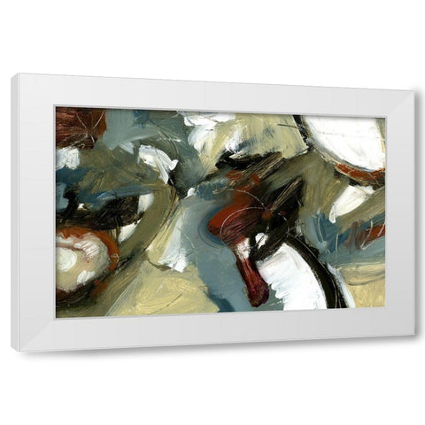 Symphony White Modern Wood Framed Art Print by King