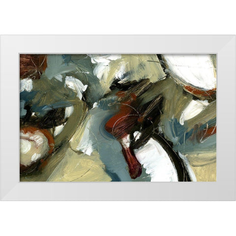 Symphony White Modern Wood Framed Art Print by King