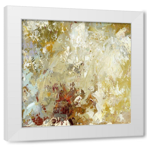Layered Paint I White Modern Wood Framed Art Print by King
