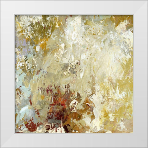 Layered Paint I White Modern Wood Framed Art Print by King