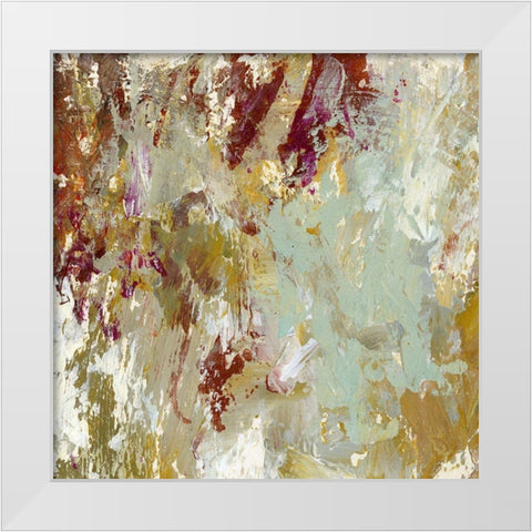 Layered Paint III White Modern Wood Framed Art Print by King