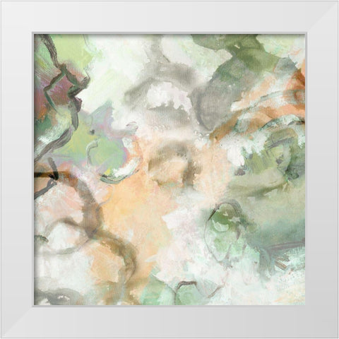Sketch II White Modern Wood Framed Art Print by King