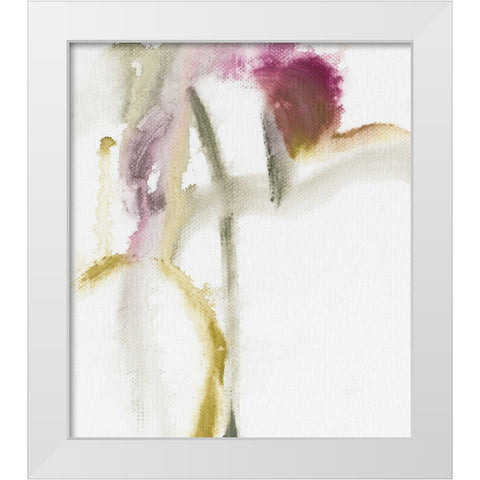 Softness II White Modern Wood Framed Art Print by King