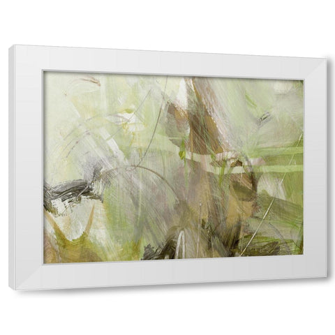 Xpress Green White Modern Wood Framed Art Print by King