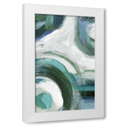 Loop II White Modern Wood Framed Art Print by King