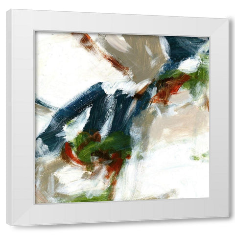 Movement I White Modern Wood Framed Art Print by King