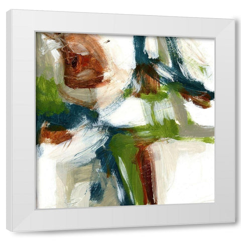 Movement II White Modern Wood Framed Art Print by King