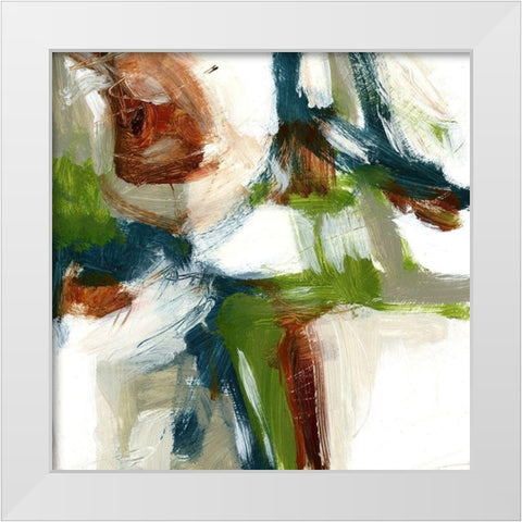 Movement II White Modern Wood Framed Art Print by King