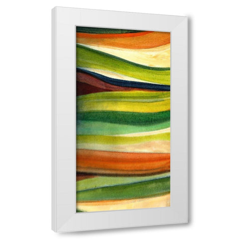 River Earth I White Modern Wood Framed Art Print by King