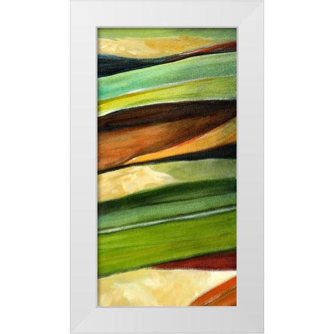 River Earth II White Modern Wood Framed Art Print by King