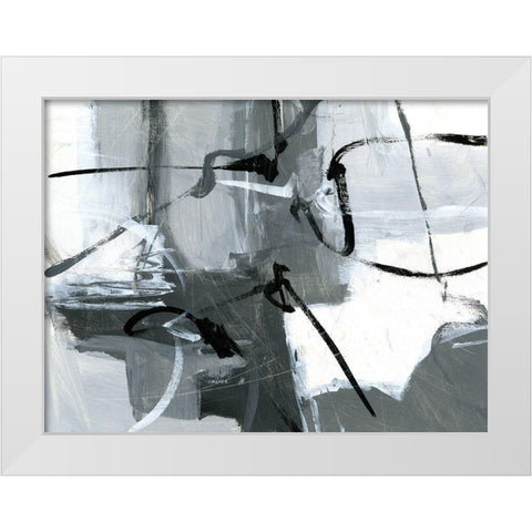 Shades of Gray II White Modern Wood Framed Art Print by King