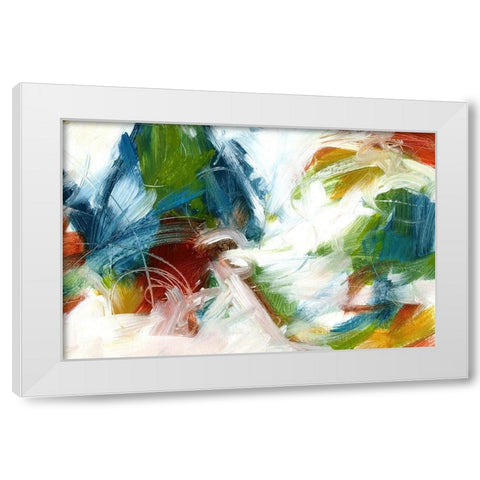 Concerto White Modern Wood Framed Art Print by King