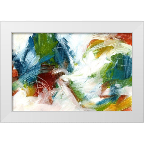 Concerto White Modern Wood Framed Art Print by King