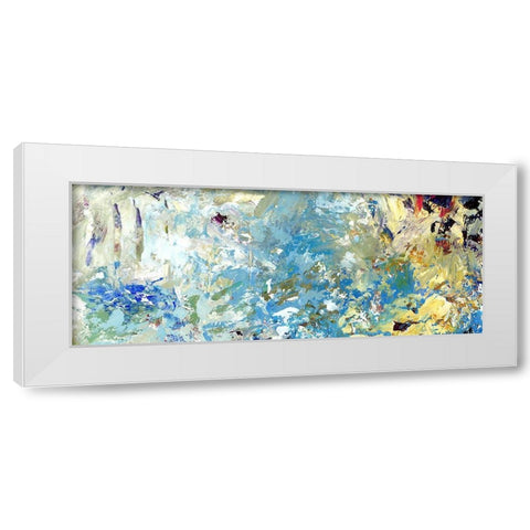 Connective I White Modern Wood Framed Art Print by King