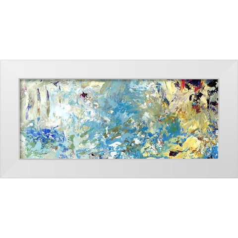 Connective I White Modern Wood Framed Art Print by King