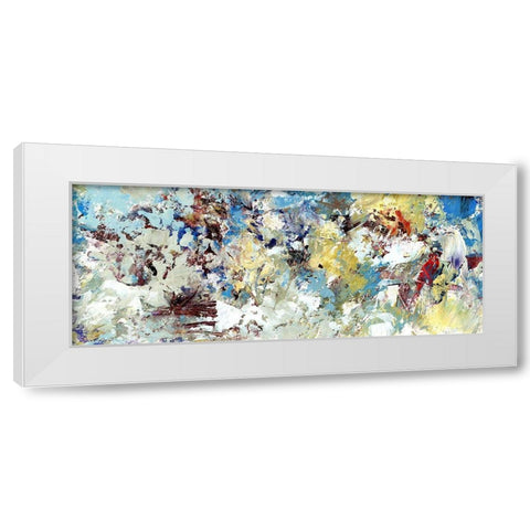 Connective II White Modern Wood Framed Art Print by King