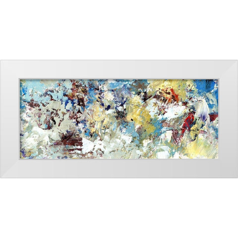 Connective II White Modern Wood Framed Art Print by King