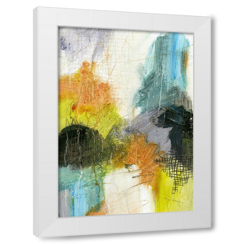 Patch I White Modern Wood Framed Art Print by King