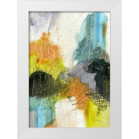 Patch I White Modern Wood Framed Art Print by King